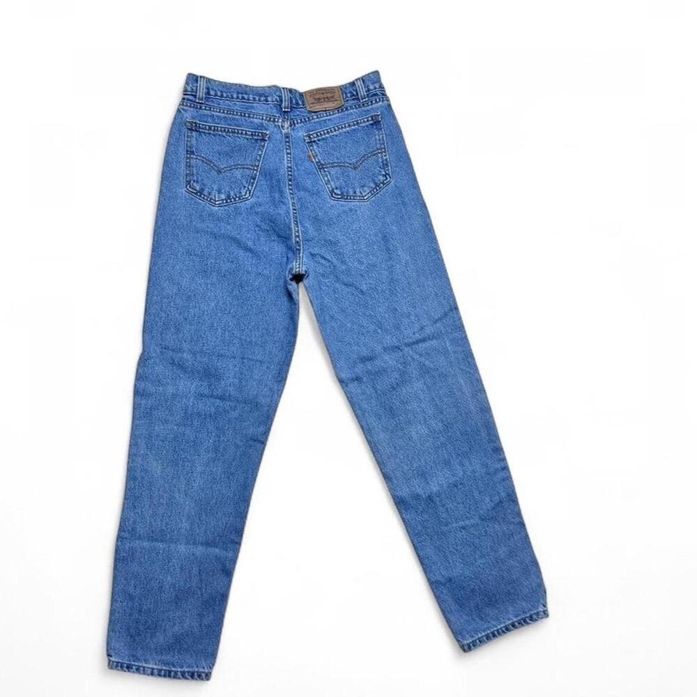 Levi’s Jeans 550 Medium Wash Orange Tab Denim USA Made Pants Juniors 18.5